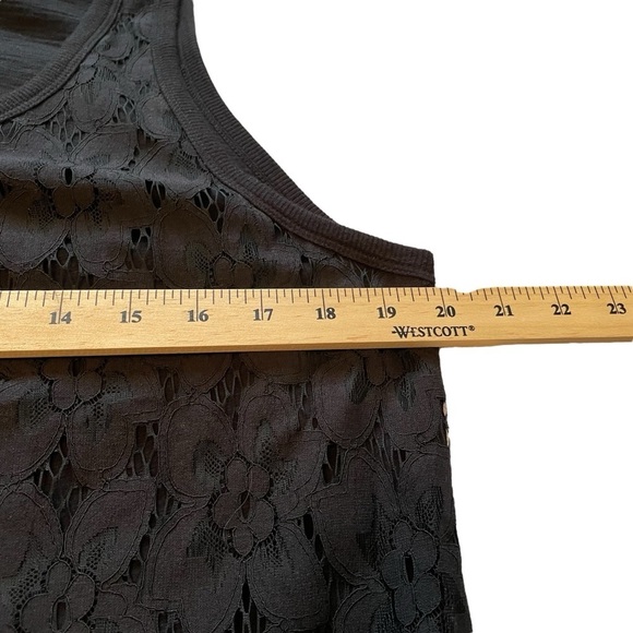 Tribal Black Sleeveless Tank Dress with Lace Overlay-Front only-Size Medium - Picture 8 of 12
